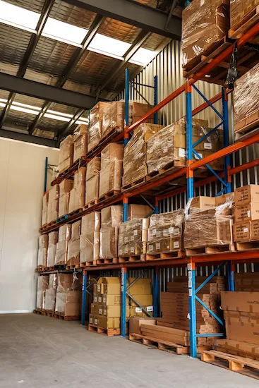 Warehouse shelving
